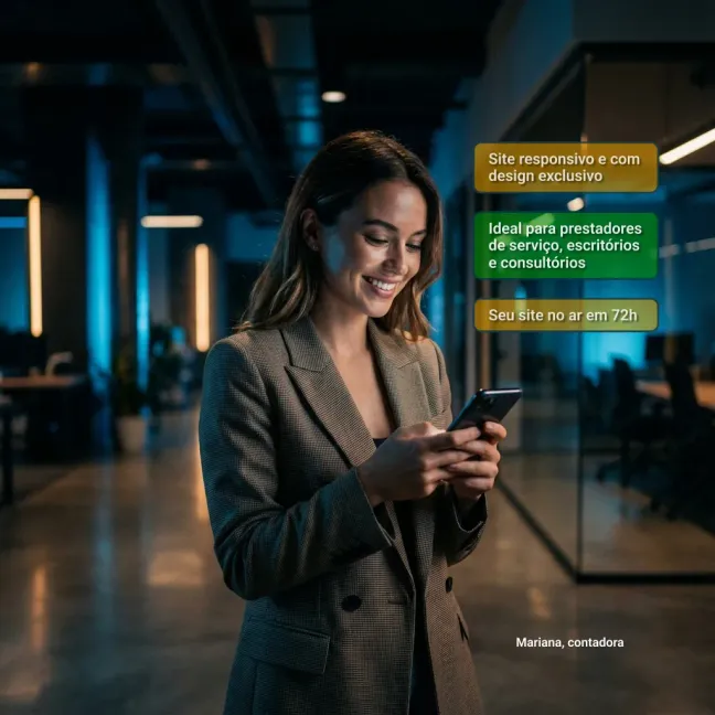 Mulher sorrindo usando smartphone